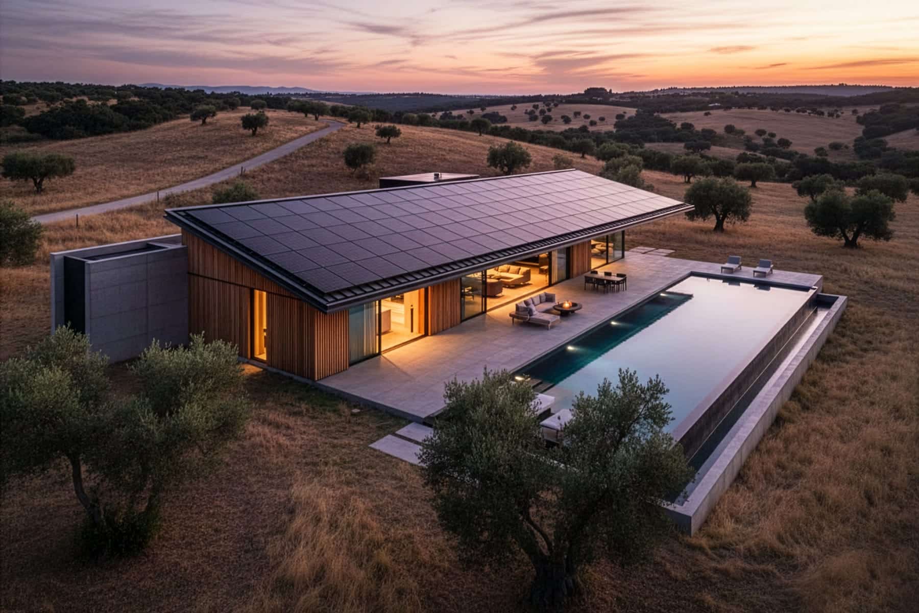 Home in Wyoming with solar panels
